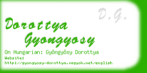 dorottya gyongyosy business card
