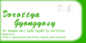 dorottya gyongyosy business card